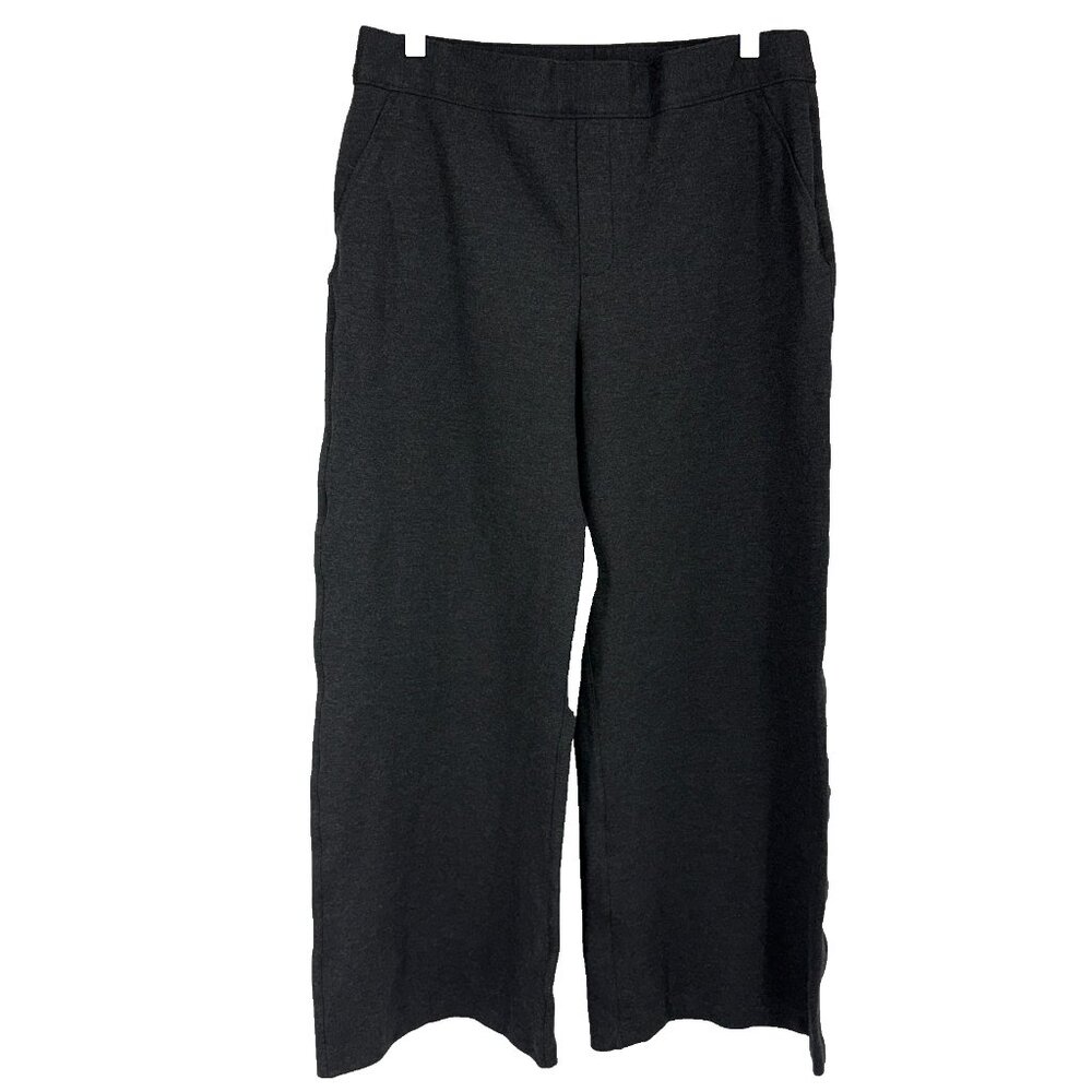 Spanx Women LP Ponte Wide Leg Pant Stretch Dark Gray Minimalist Closet Staple